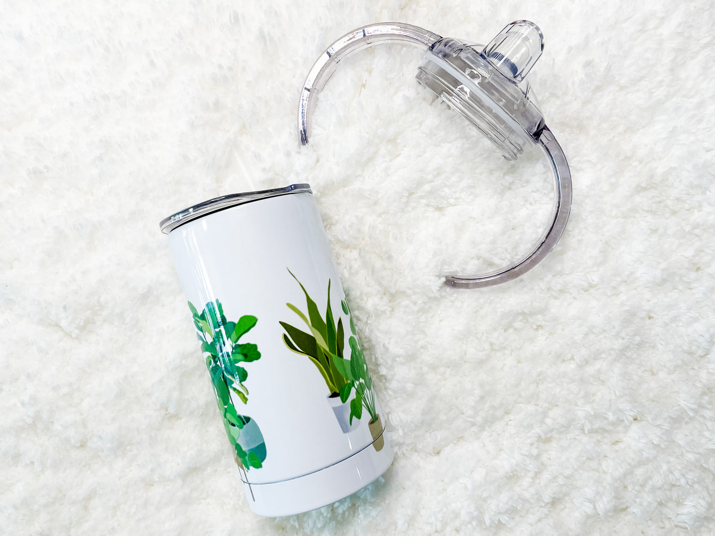 Plants Design 12 oz Sippy Cup Tumbler Set