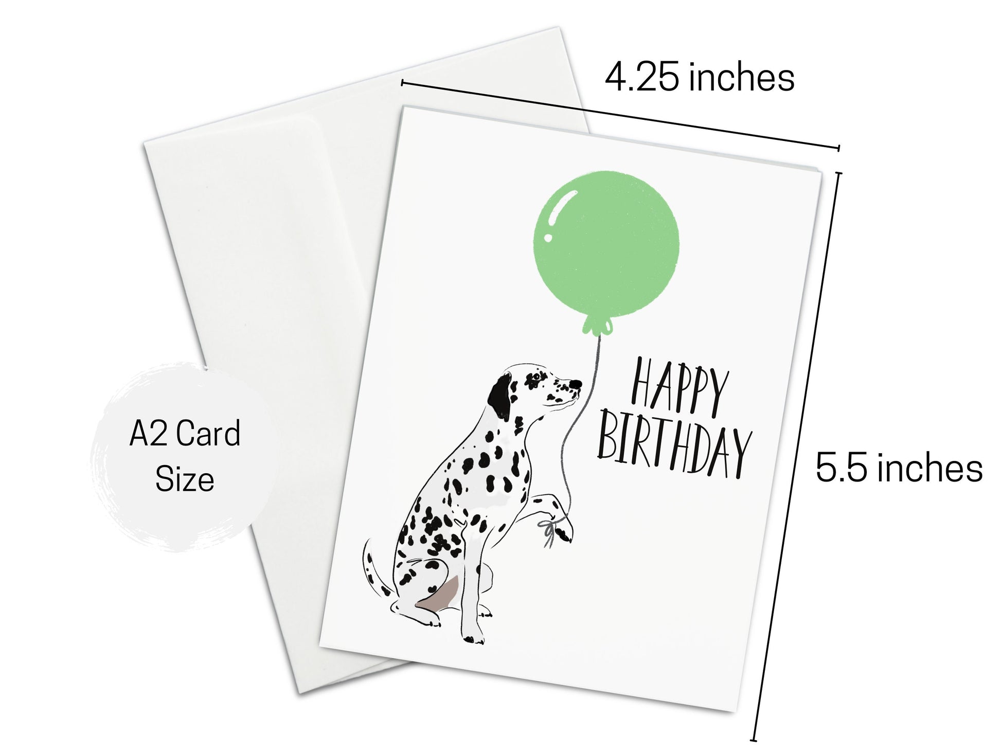 Dalmation Happy Birthday Card, Human Birthday, Gotcha Day Dog Adoption, Celebration, Dog Birthday, Dog Lover, Card for Him, Card for her