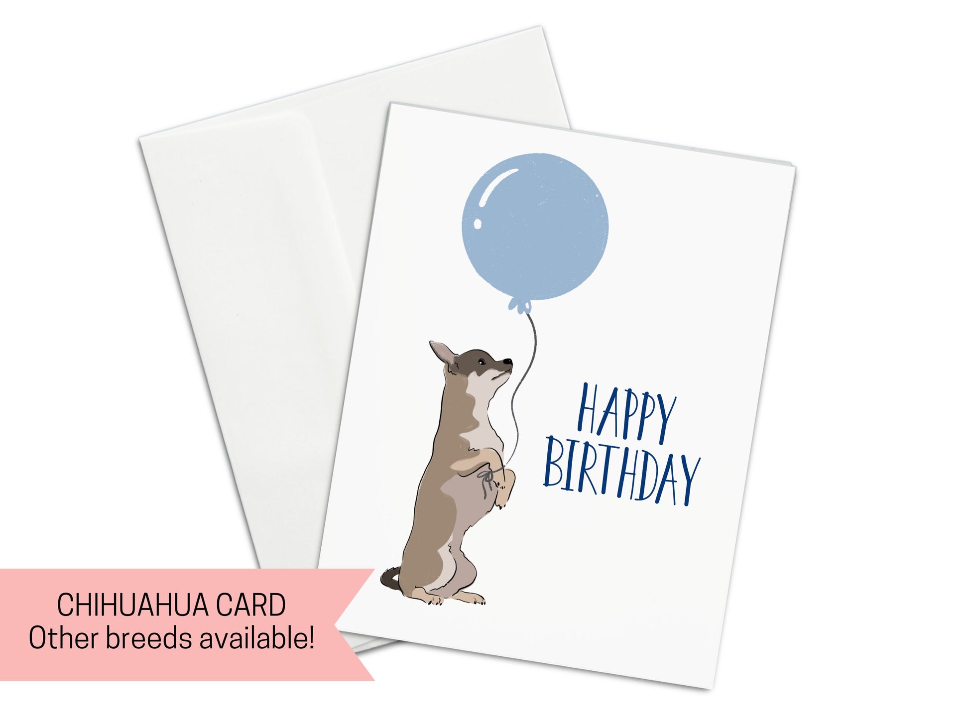 Chihuahua Happy Birthday Card, Human Birthday, Gotcha Day, Dog Adoption, Celebration, Dog Birthday, Dog Lover, Card for Him, Card for her