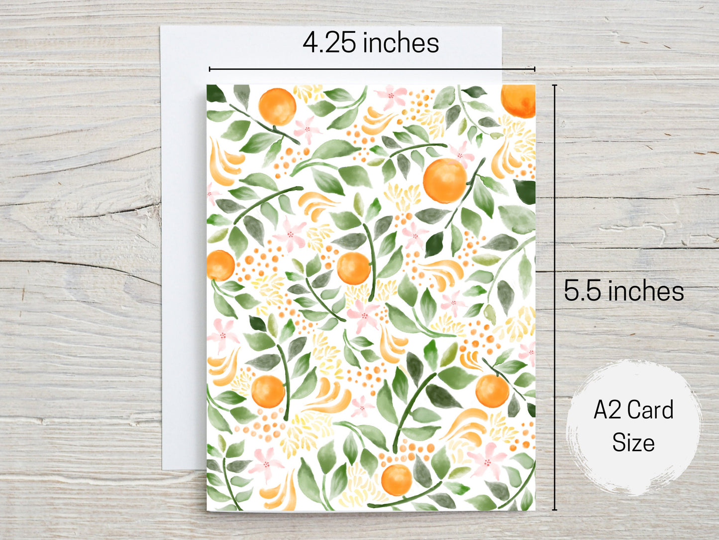 Orange Pattern Greeting Card