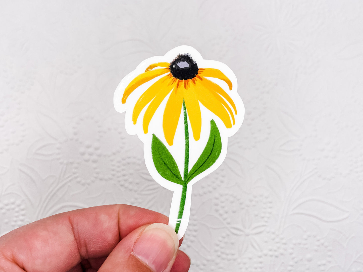 Coneflower Vinyl Sticker 3 inches