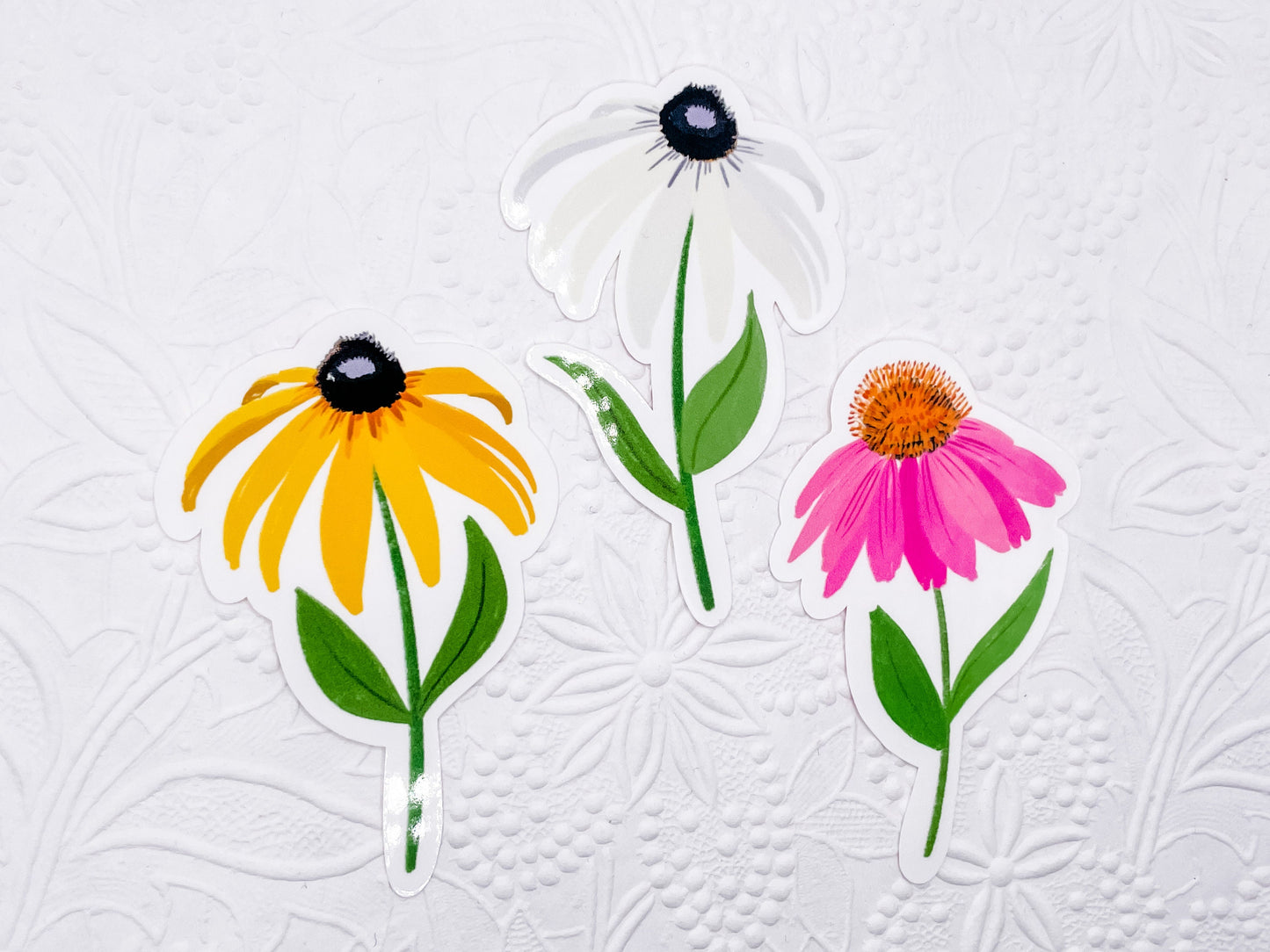 Coneflower Vinyl Sticker 3 inches