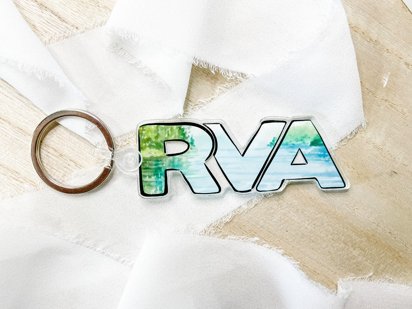 River Scene RVA Richmond Virginia Acrylic Keychains