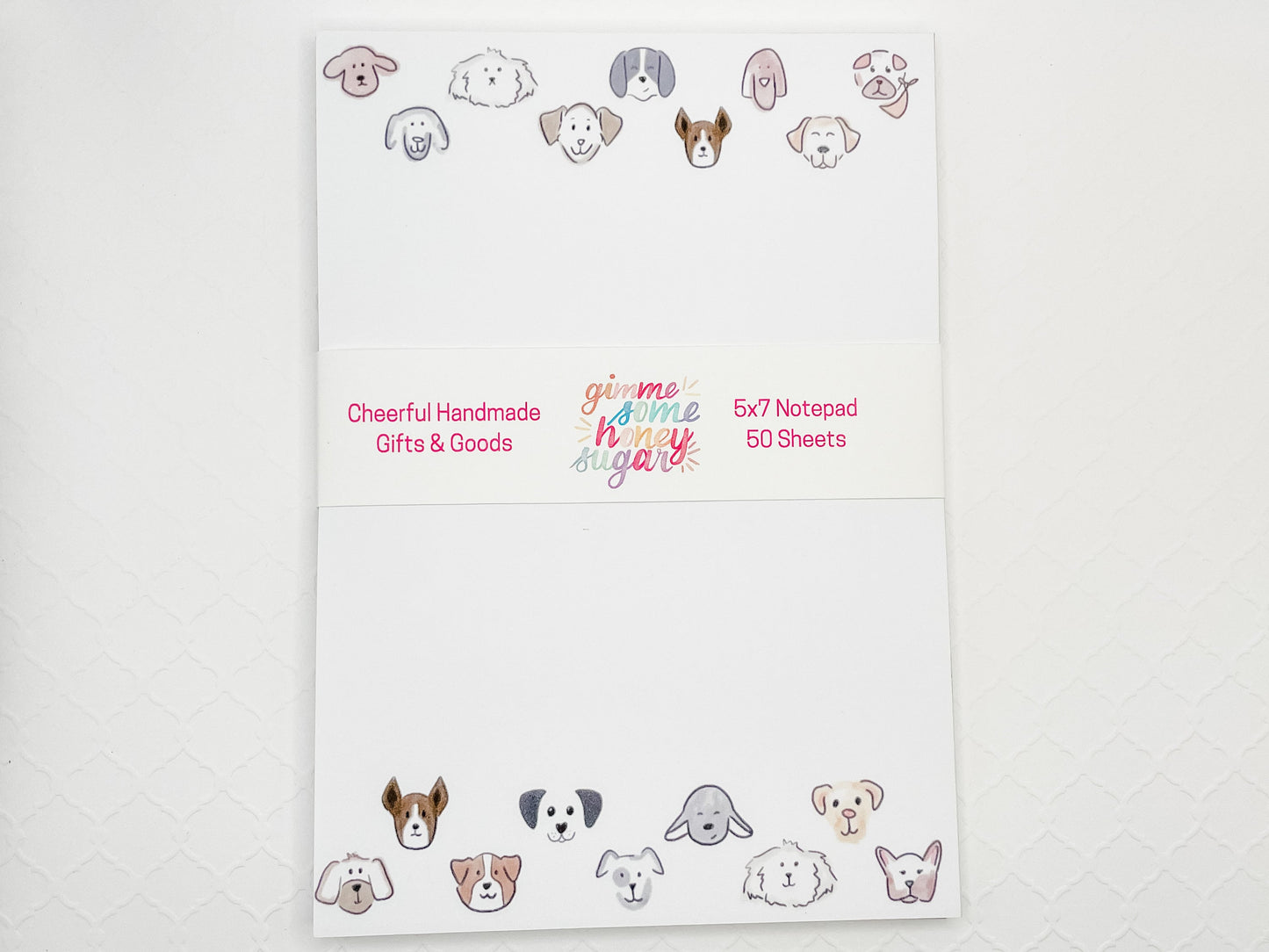 Dog Faces Notepad 5x7 inches