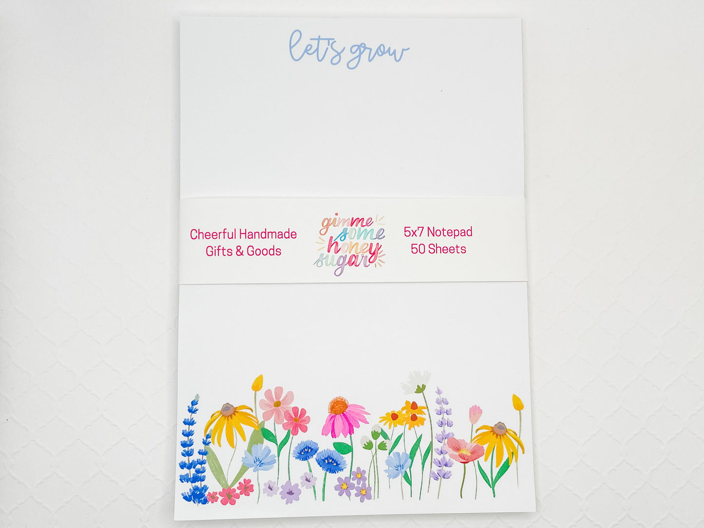 Wildflower Garden Notepad, 5x7 inches