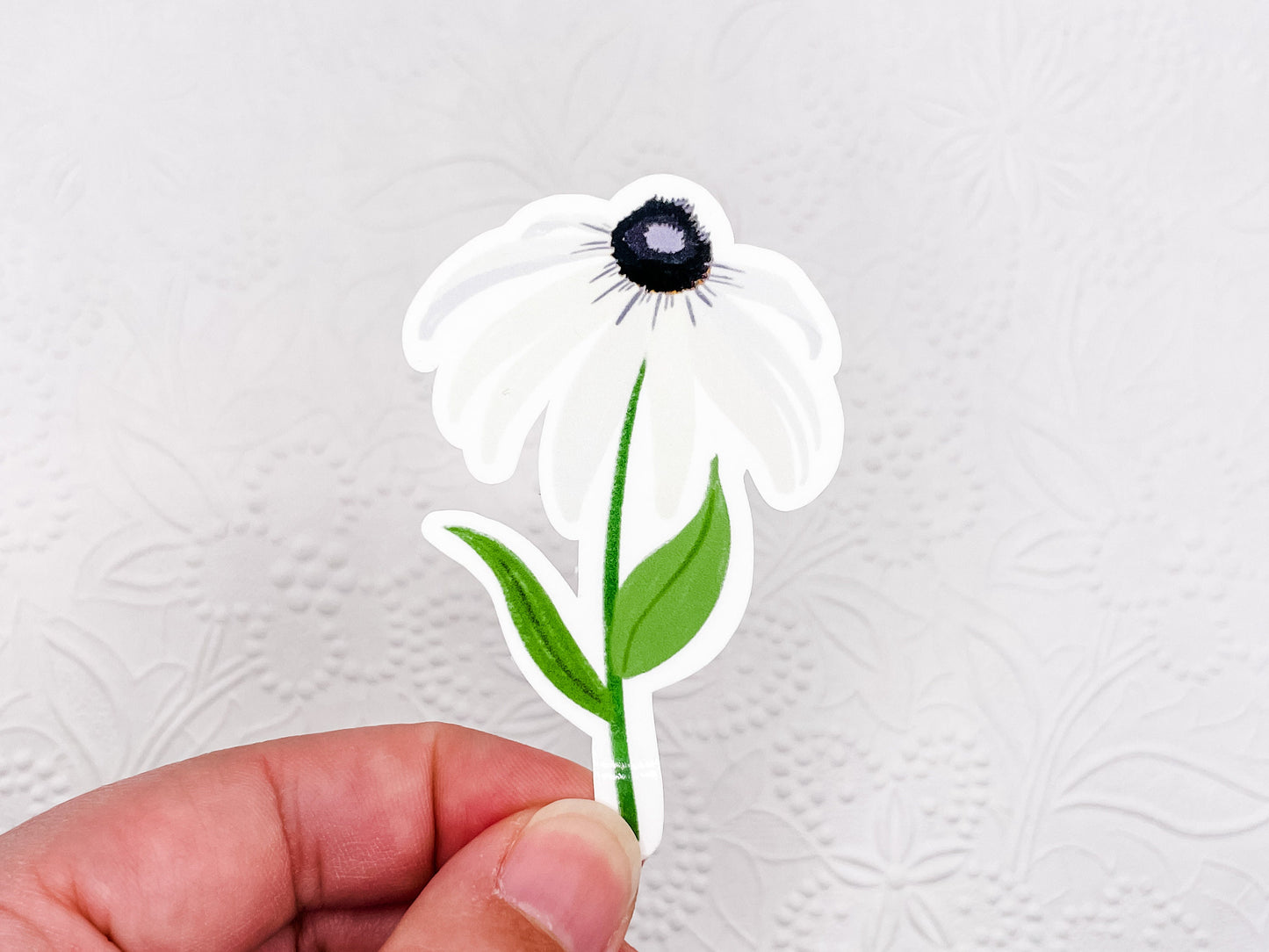 Coneflower Vinyl Sticker 3 inches