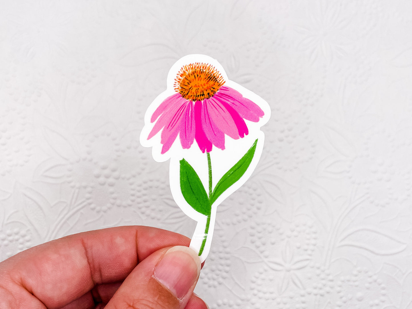 Coneflower Vinyl Sticker 3 inches