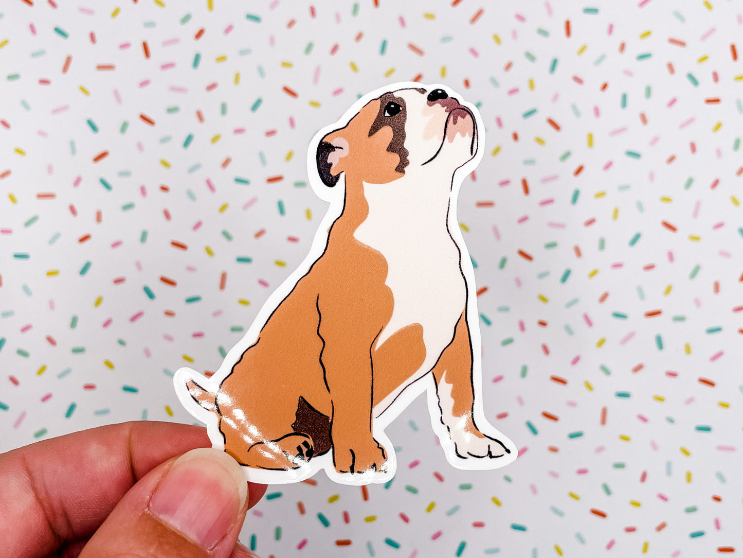 Bulldog Illustration Vinyl Sticker 3 inches